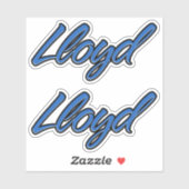 Lloyd Nom autocollant Sticker Stickerset bleu (Feuille)