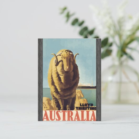 Lloyd Triesting Australia,  Briefkaart (Staand voorkant)