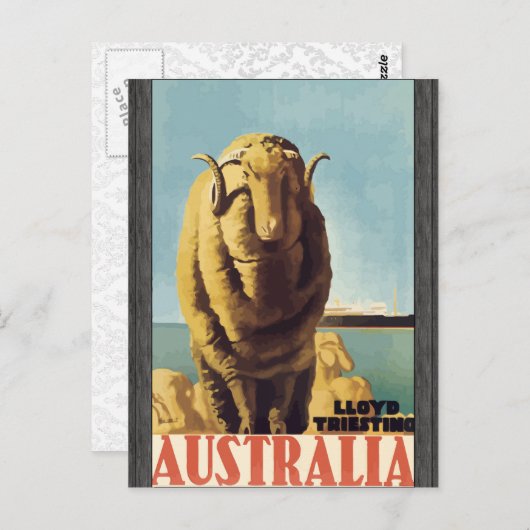 Lloyd Triesting Australia,  Briefkaart (Voorkant / Achterkant)