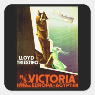 Lloyd Triestino mevrouw Victoria Vierkante Sticker