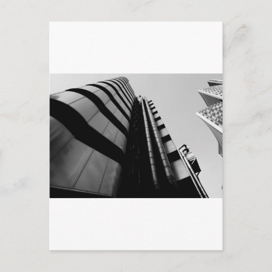 lloyds bouwt zwart - wit briefkaart (Voorkant)