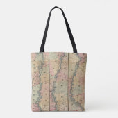 Lloyd's kaart van de benedenloop van de Mississipp Tote Bag (Achterkant)