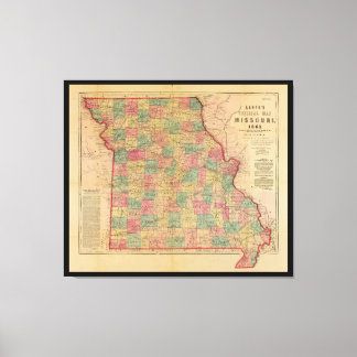 Lloyd's Offical Map of Missouri (1861) Canvas Afdruk