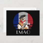 LMAO Le Meow Franse kat Briefkaart (Voorkant / Achterkant)