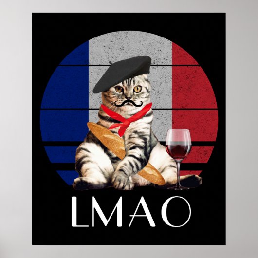 LMAO Le Meow Franse kat Poster (Voorkant)