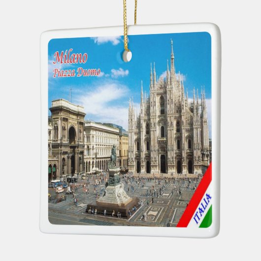 LMD011 MILAN, Piazza del Duomo Cathedral Keramisch Ornament (Links)