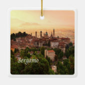 LMD111 BERGAMO sunrise, Lombardije, Italië; Keramisch Ornament (Achterkant)