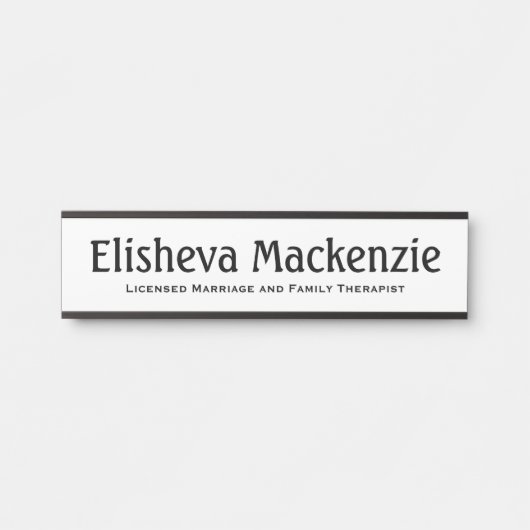 LMFT Therapist Office Porte Nom Plaque (Devant)