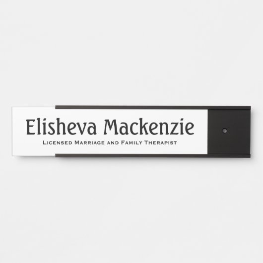 LMFT Therapist Office Porte Nom Plaque (Devant)