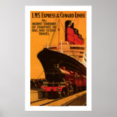 LMS Express en Cunard Liner Poster (Voorkant)