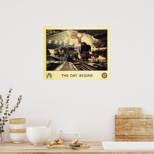 LMS Train de DAG VAN HET BEGIN VAN HET  Poster (Keuken)