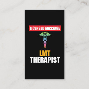 LMT Licence Massage Therapist Caduceus Visitekaartje