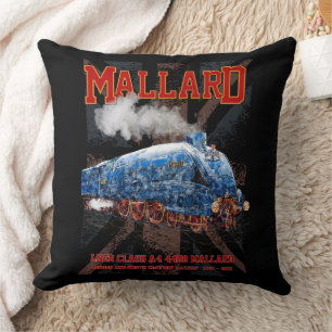 LNER Class A4 Mallard locomotief Union Jack vlag Kussen