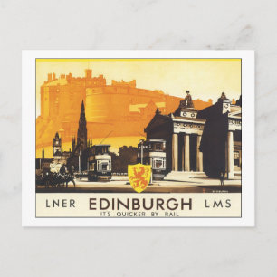 LNER Edinburgh LMS Het is sneller per spoor Briefkaart