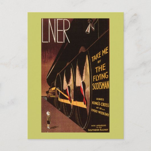 LNER Flying Scotsman Briefkaart (Voorkant)