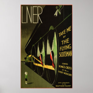 LNER Flying Scotsman Train  Railway Poster