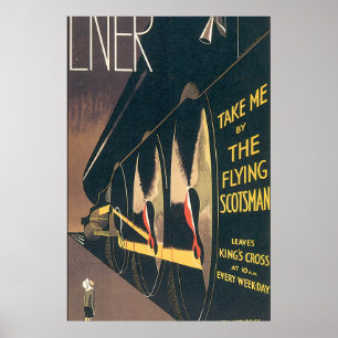 LNER: Poster voor Vintage Travel Flying Scotsman