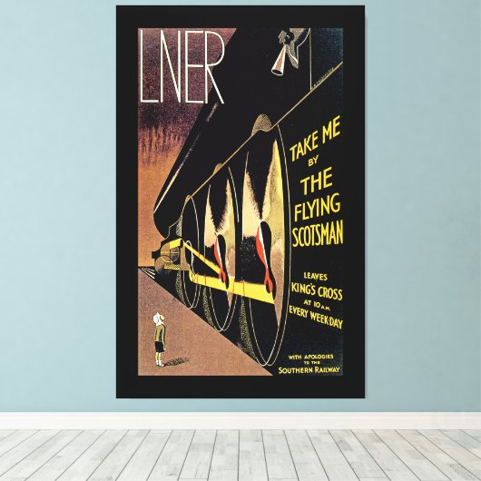 LNER ~ The Flying Scotsman Canvas Afdruk (Insitu (Houten vloer))