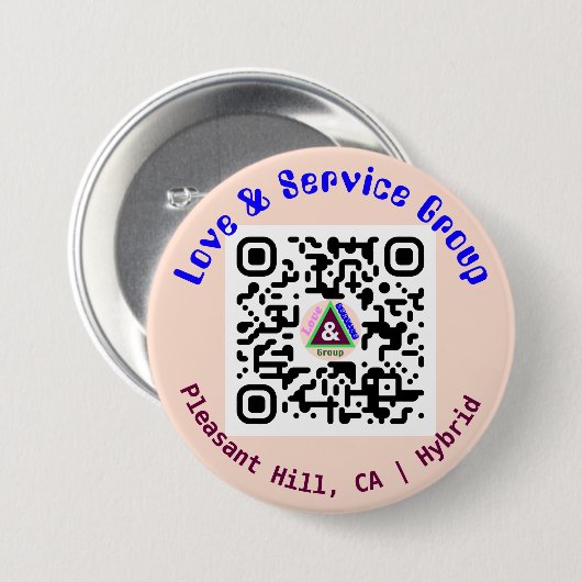 LNS Linktree QR Code Button Peach (Voorkant /achterkant)