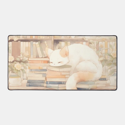 Lo-Fi Cosy Cat Gaming Mousepad Desktop Matt (Recto)