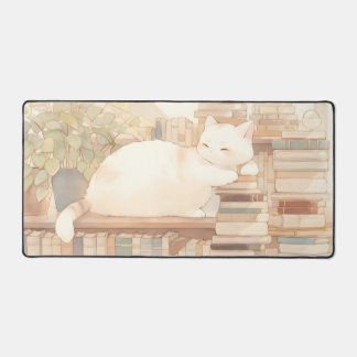 Lo-Fi Gezellig Kat Desktop Mat Mousepad