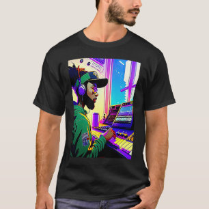 Lo fi hip hop chillhop chill beats aesthetics 70 t-shirt