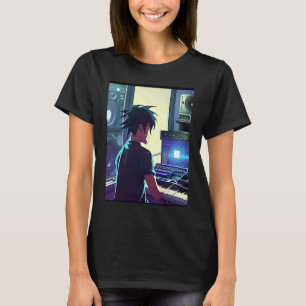 Lo fi hiphop chillhop chill beats jongens esthetie t-shirt