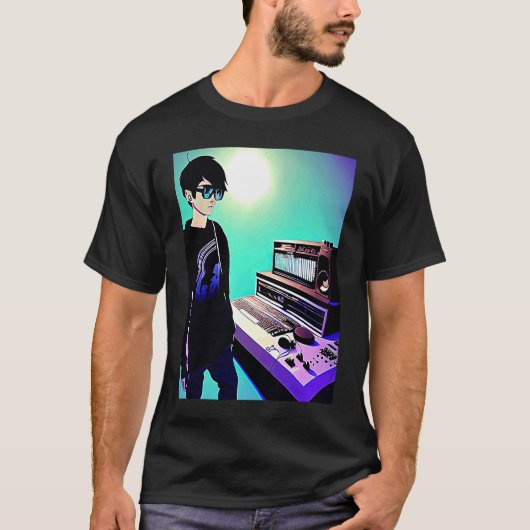 Lo fi hiphop chillhop chill beats studio aestheti t-shirt (Voorkant)