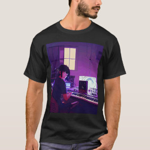 Lo fi hiphop chillhop chill beats studio aestheti t-shirt