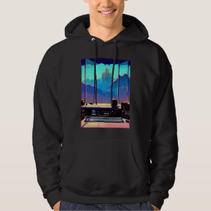 Lo fi hiphop chillhop chill beats studio esthetiek hoodie