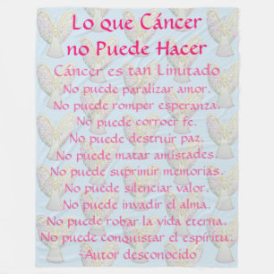 Lo que Cáncer no Puede Hacer Angel Chemo Blanket Fleece Deken