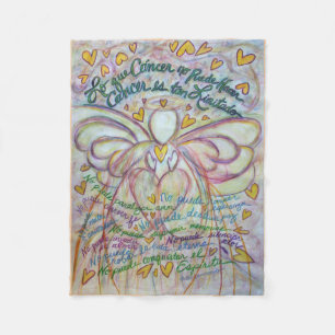 Lo que Cáncer no Puede Hacer Angel Chemo Blanket Fleece Deken