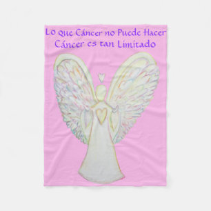 Lo que Cáncer no Puede Hacer Angel Chemo Blanket Fleece Deken