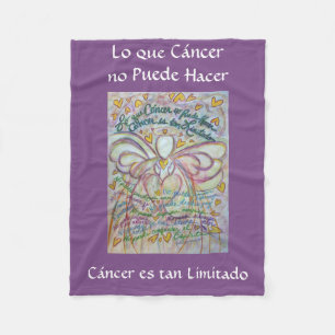 Lo que Cáncer no Puede Hacer Angel Chemo Blanket Fleece Deken