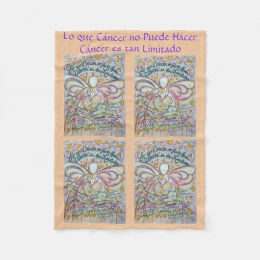 Lo que cáncer no Puede Hacer Angel Chemo Blankets Fleece Deken (Voorkant)