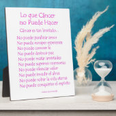 Lo que Cancer no Puede Hacer Poem Plaque (Côté)