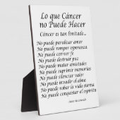 Lo que Cancer no Puede Hacer Poem Plaque (Côté)