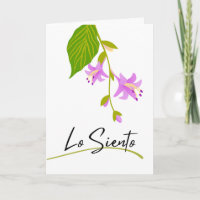 Lo Siento Medeleven Spaans met Hosta Bloesems