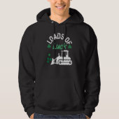 Load Of Luck Bulldozer Shamrock St Patricks Day Ki Hoodie (Voorkant)