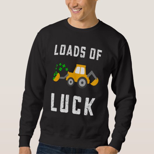 Load Of Luck Kids Boys St Patricks Day Constructio Trui (Voorkant)