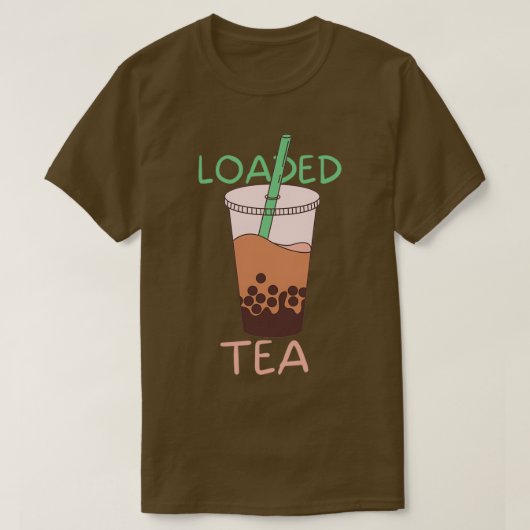 Loaded Tea Sticker T-shirt (Design voorkant)