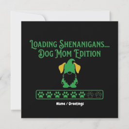 Loading Shenanigans Dog Mom Gnome St Patrick's Day Kaart