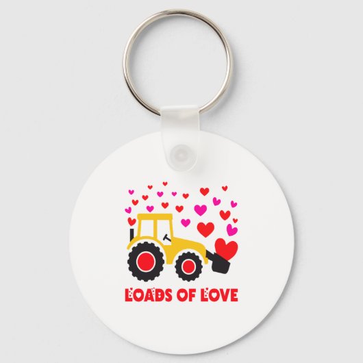 Loads Of Love Toddler Tractor Valentines Day For K Sleutelhanger (Voorkant)