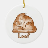 Loaf Cat Keramisch Ornament (Voorkant)
