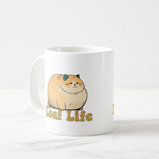 Loaf Life Funky Fat Cat Mug (Devant gauche)