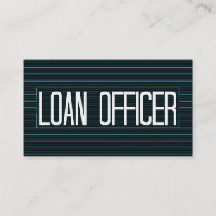 Loan Officer Elegant Stripe Visitekaartje