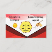 Loan Signing Agent Notary Card with QR Code  Visitekaartje (Voorkant)