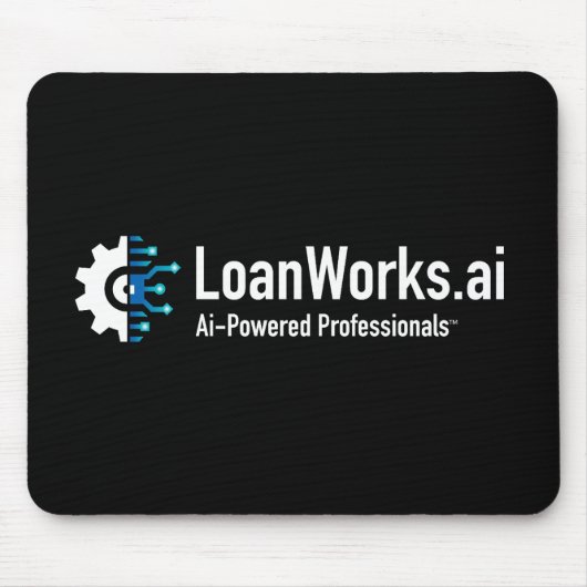 LoanWorks.ai Pro Muismat - Zwart (Voorkant)