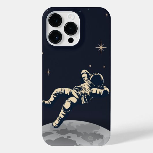 loating Astronaut iPhone 14 Pro Max Case – Space D iPhone Hoesje (Achterkant)