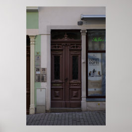 Löbau: Een klassieke deuropening in Saksen Poster